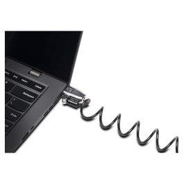 Kensington ClickSafe 2.0 - Candado de seguridad portátil universal con cable en espiral (1.82 m), 3 en 1, con llave - Negro metálico