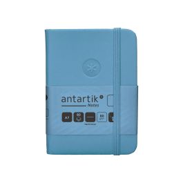 Cuaderno Con Gomilla Antartik Notes Tapa Dura A7 Hojas Lisas Azul Claro 80 Hojas 80 gr Fsc