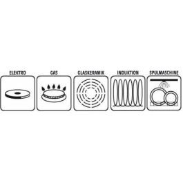 GSW 456715 Crepera de Aluminio 26 cm con Espátula, Exterior Silicona Roja, Para Todo Tipo de Fuegos Incluida Inducción