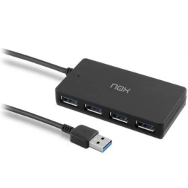 NOX Lite Hub One USB 3.2 Gen 1 (3.1 Gen 1) Type-A 10 Gbit/s Negro Hub USB 4 Puertos Precio: 14.69000016. SKU: S5613469