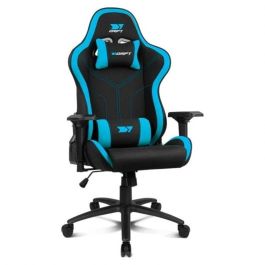 Drift DR110BL Silla Gaming Negra y Azul, Butaca para Jugar con Asiento Acolchado, Transpirable, Reposabrazos 4D y Cojines Lumbar y Cervical