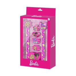 Karactermania Barbie Mix BlisterBoli Gel + Lápiz Eternal + 4 Gomas + Sacapuntas Pack Papelería Infantil