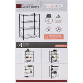 Estantería de Metal 4 Niveles 52x34x86 cm - Confortime (2 Unidades) Estantería de Metal 4 Niveles 52x34x86 cm - Confortime (2 Unidades)