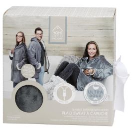 Home Deco Factory Sudadera con Bolsillo y Capucha Sweat Plaid, Ultra Suave, Confortable y Caliente, Talla Única, 118x85 cm Precio: 17.95000031. SKU: B189CVFRXF