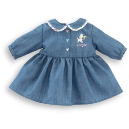 Corolle Vestido Fin de Semana en Paris para Perro Pequeño 36 cm Imitación Denim Cuello Peter Pan COR1740742392669