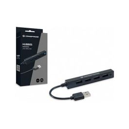 Conceptronic Hub USB 2.0 con 4 Puertos y Velocidad de Transferencia de Datos de 480 Mbit/s Color Negro
