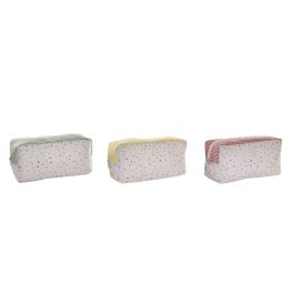 DKD Home Decor Neceser Shabby Vichy Algodón Poliéster Colores Surtidos 10 x 15 x 30 cm (12 Unidades)