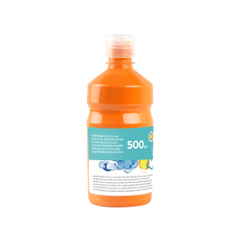 Liderpapel Tempera Liquida Escolar Naranja 500 ml Superlavable