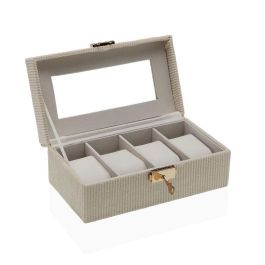 Caja para Relojes Versa Beige Madera MDF 11,5 x 8 x 21 cm Precio: 13.95000046. SKU: B1GKXXS952