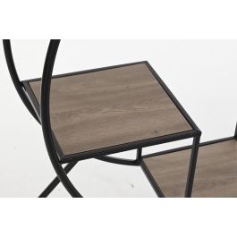 DKD Home Decor Estanteria Loft Negro Gris Claro Metal Abeto 30 x 100 x 90 cm