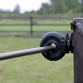 Pastormatic Pack 25 Aisladores DFV-4 Anclaje de Rosca para Postes de Madera para Cord y Alambre