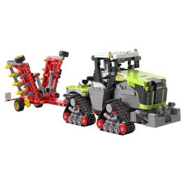 Cada Tractor de Orugas CLAAS Xerion 5000 con Arado 1336 Piezas - Modelo de Construcción Manual 1:32