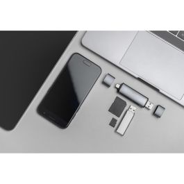 Digitus Dual Card Reader Hub USB-C USB 3.0 para tarjetas SD y Micro SD, OTG, Aluminio, 5000 Mbit/s