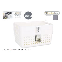 Set de 2 Cestas Multiusos Confortime 15.5x11.5x7.5 cm (36 Cajas) Precio: 51.94999964. SKU: B1CACHPQWN