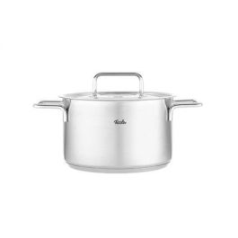 Fissler Pure Olla de Acero Inoxidable 16 cm con Tapa de Metal - Apto para Inducción, Gas, Eléctrico y Horno - 1.9L - Ref: 08611416000/0