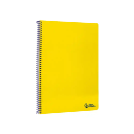 Liderpapel SMART Cuaderno Espiral A4 Tapa Blanda 80 Hojas 75gr Pauta 3.5mm con Margen Color Amarillo