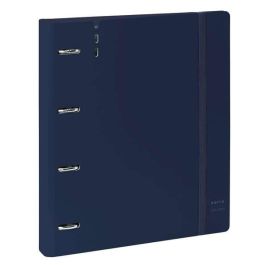 Carpeta Con Recambio Safta Din A4 Cuadro 5 mm Polipropileno Foam 4 Anillas 35 mm Azul Oscuro Carpeta Con Recambio Safta Din A4 Cuadro 5 mm Polipropileno Foam 4 Anillas 35 mm Azul Oscuro