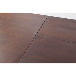 DKD Home Decor Mesa Extensible Marron Oscuro Plateado Acero MDF 90 x 77 x 160 cm