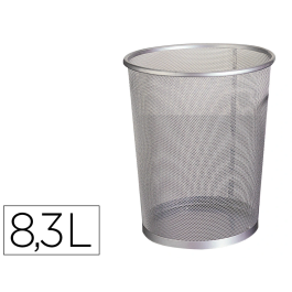 Q-connect Papelera de Metal Rejilla Gris Circular 8,3 Litros 190x260x235 mm Precio: 9.5000004. SKU: B1DRWH6827