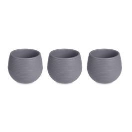 Set 3 Macetas Reserva Agua 13 Cm Antracita Ibergarden (4 Unidades) Set 3 Macetas Reserva Agua 13 Cm Antracita Ibergarden (4 Unidades)