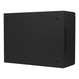 Lanberg WAF1-5203-04-00B Armario Rack de Pared 4U con Bloqueo de Teclado y Rieles, Capacidad 60 kg, Protección IP20, Color Negro