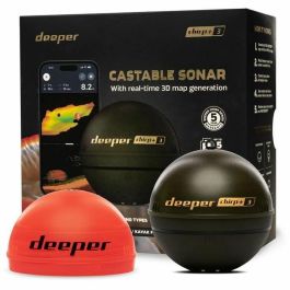 Deeper DEE4779032950992 Sonda de Pesca Inalámbrica CHIRP+3D con GPS y Creación de Mapas 3D - Negra