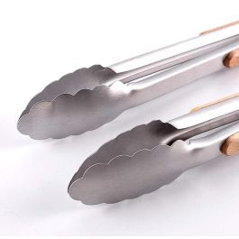 Pinzas Barbacoa Wood 23Cm Algon Bbq (24 Unidades)