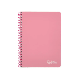 Liderpapel Cuaderno Espiral A4 Witty Tapa Dura 80 Hojas 90gr Cuadro 4mm Con Margen Color Rosa