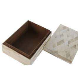 Joyero Colonial DKD Home Decor Crudo 13 x 7.7 x 18 cm Set de 2