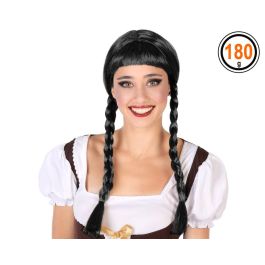 Peluca Morena Trenzas Largas Con Flequillo