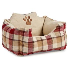 Cuna para Mascota Mascow 40x30x60 cm - Tela Cuadros Surtidos, Azul/Beige, 100% Poliéster (8 Unidades) Precio: 118.58999944. SKU: S3608249