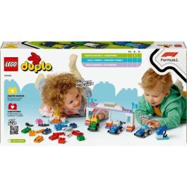 Lego Duplo Juego de Construcción: Coches de Carreras y Pilotos del Equipo F1 - Set de Ladrillos para Niños y Niñas a partir de 2 Años