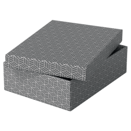 Esselte Caja de almacenaje 628285 Pack 3 Cajas Grises 360x265x100mm Cartón