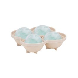 Alpina Cubitera Silicona para 4 Hielos Esféricos ø6 cm, Apta Lavavajillas, Colores Surtidos