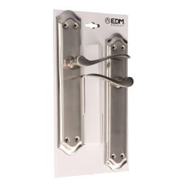 Edm Juego de Manillas 202 Níquel Satinado Acero Aluminio Placa 256x47mm