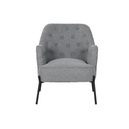 Sillon Scandi DKD Home Decor Gris Dorado 73 x 79.5 x 65 cm