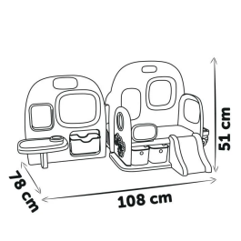 Smoby Guardería 5 Espacios SMOB240307 con 27 Accesorios para Puericultura