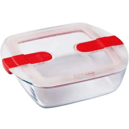 Pyrex Cook&Heat Hermético Cuadrado Vidrio Transparente 21x17x6 cm - 1 L Precio: 12.50000059. SKU: B1CV265ST2