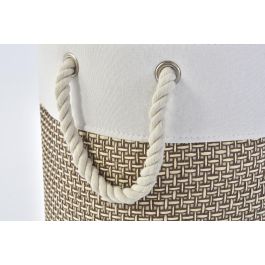 DKD Home Decor Cesta Decorativa de Poliester Gris Marron - 2x Set de 3 Cestas (Total 6) - 40x40x49 cm DKD Home Decor Cesta Decorativa de Poliester Gris Marron - 2x Set de 3 Cestas (Total 6) - 40x40x49 cm