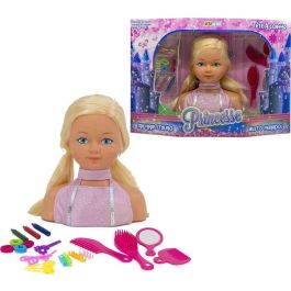 Vicam Busto Princesa para Peinar y Decorar con Accesorios 54x14,5x38 cm
