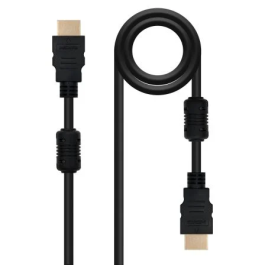Nano Cable 10.15.1802 Cable HDMI Macho a Macho 1.8m Negro, Versión 1.4, Alta Velocidad con Ferrita, Conectores Chapados en Oro