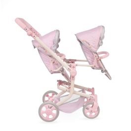 Decuevas Silla Gemelar Plegable y Multiposición para Muñecas de hasta 52 cm - Edad Recomendada +3 Años - Materiales: Metal, Plástico, Poliéster