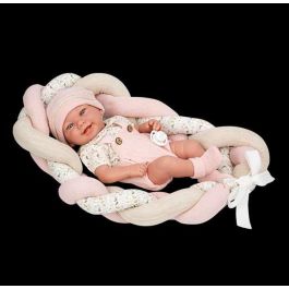 Muñecas Arias Muñeca Zoe Elegance 42 cm Rosa con Cojín (Cuerpo Vinilo, Niña)