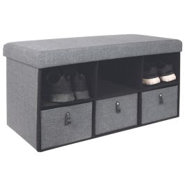 Banco-Puf Zapatero Gris Oscuro Home Deco Factory Precio: 41.7899999. SKU: B177KTW5KN