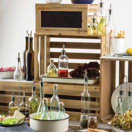 TABLECRAFT - RCBCRATE1 - SET de 3 CAJAS - ELEVADORES - Madera / Pizarra