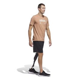 Camiseta de Manga Corta Hombre Adidas Lounge Marrón claro 46