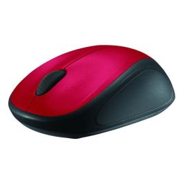 Logitech Ratón Inalámbrico M235, RF Wireless, Pila Alcalina, Color Rojo