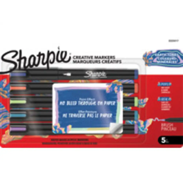 Sharpie - Rotulador Acrílico Permanente Creative Markers, Set de 5 Unidades, Colores Surtidos, Ideal para Pintar sobre Metal, Madera, Cerámica, Vidrio, Lienzo Precio: 20.2917. SKU: B1B28WQG6B