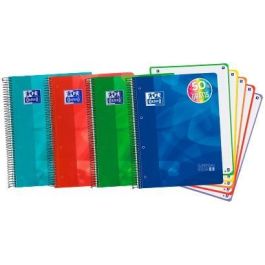 Oxford EUROPEANBOOK 5 LAGOON Cuaderno Microperforado 120H A4+ 5 Colores de Banda, T-Plástico, Pack 5 Ud, Papel Optik 90 gr Precio: 35.50000003. SKU: S8414310