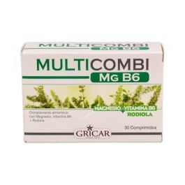 GRICAR Multicombi Magnesio B6 30 Comprimidos con Rodiola y Vitamina B6 para Sistema Nervioso Precio: 15.8900005. SKU: B13Y9XG7PA